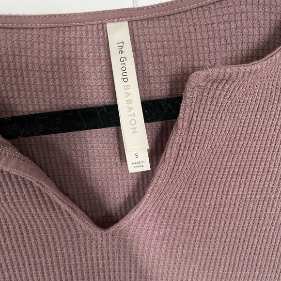 slightly cropped babaton waffle long sleeve - Picture 3 of 3